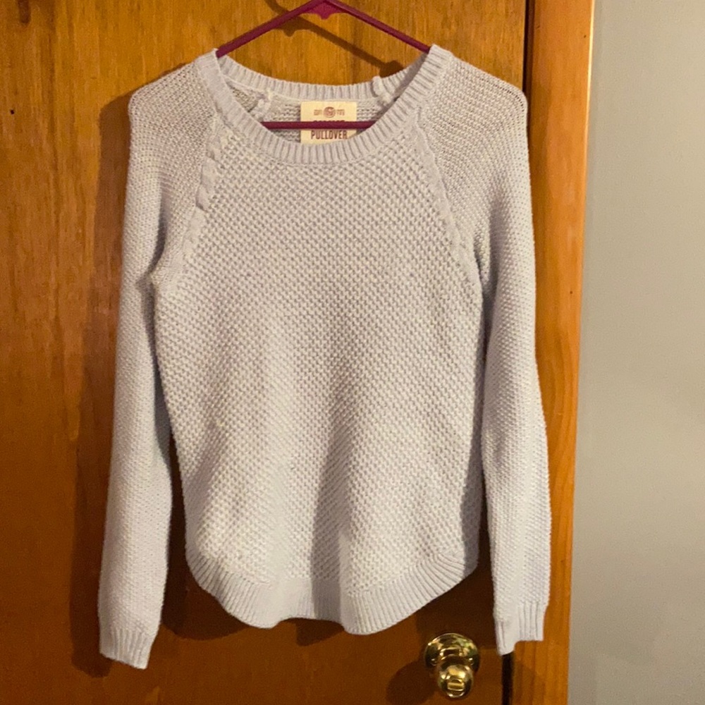 baby blue knit sweater